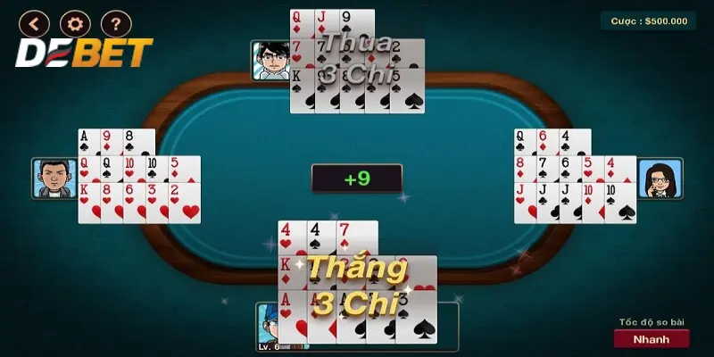 Bạn cần phải xếp bài để thắng tối đa 2 chi trong Mậu Binh