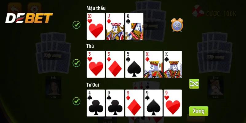 Cách tính chi bài Binh bắt đầu từ hiểu quy tắc xếp bài